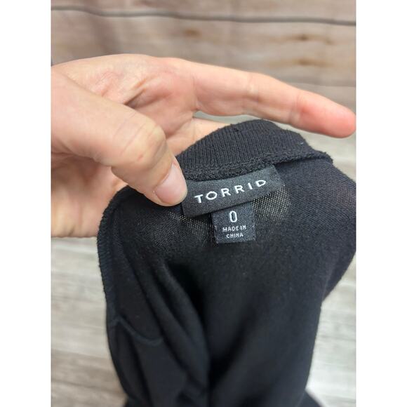 Torrid Cardigan Duster Womens Plus Size 0 Black Long Sleeve Sweater - Picture 9 of 11